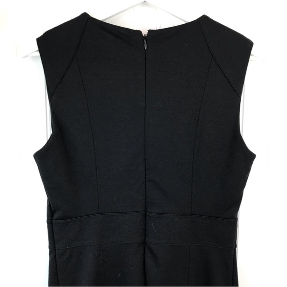 Banana Republic Black Sheath Dress, Ponte Knit with Gold Buttons, SZ 4 - Picture 8 of 9